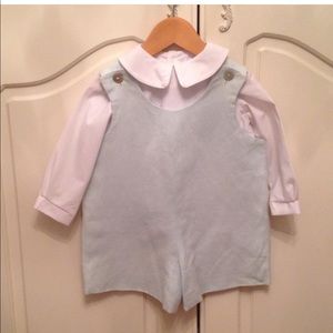 Linen baby Italian Bellini romper